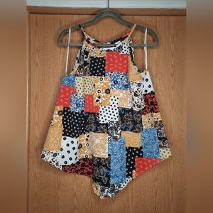 American City Wear Sleeveless Paisley Top Size XL